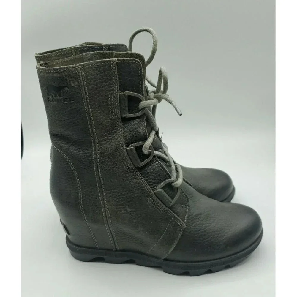 Sorel Joan of Arctic Wedge ii Waterproof Bootie #NL3491-052 in Quarry Size 7 - Picture 7 of 9